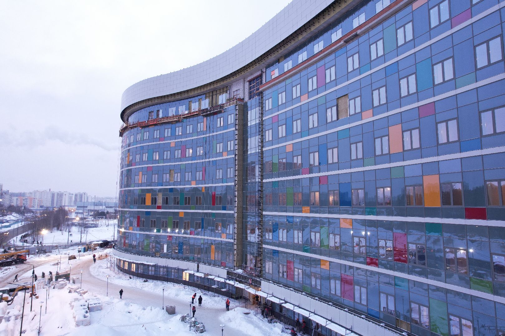 красногорск, строительство, больница, дети,видео с коптера,