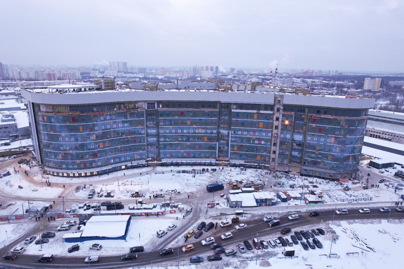 красногорск, строительство, больница, дети,видео с коптера,