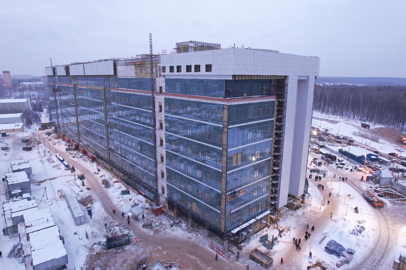 красногорск, строительство, больница, дети,видео с коптера,