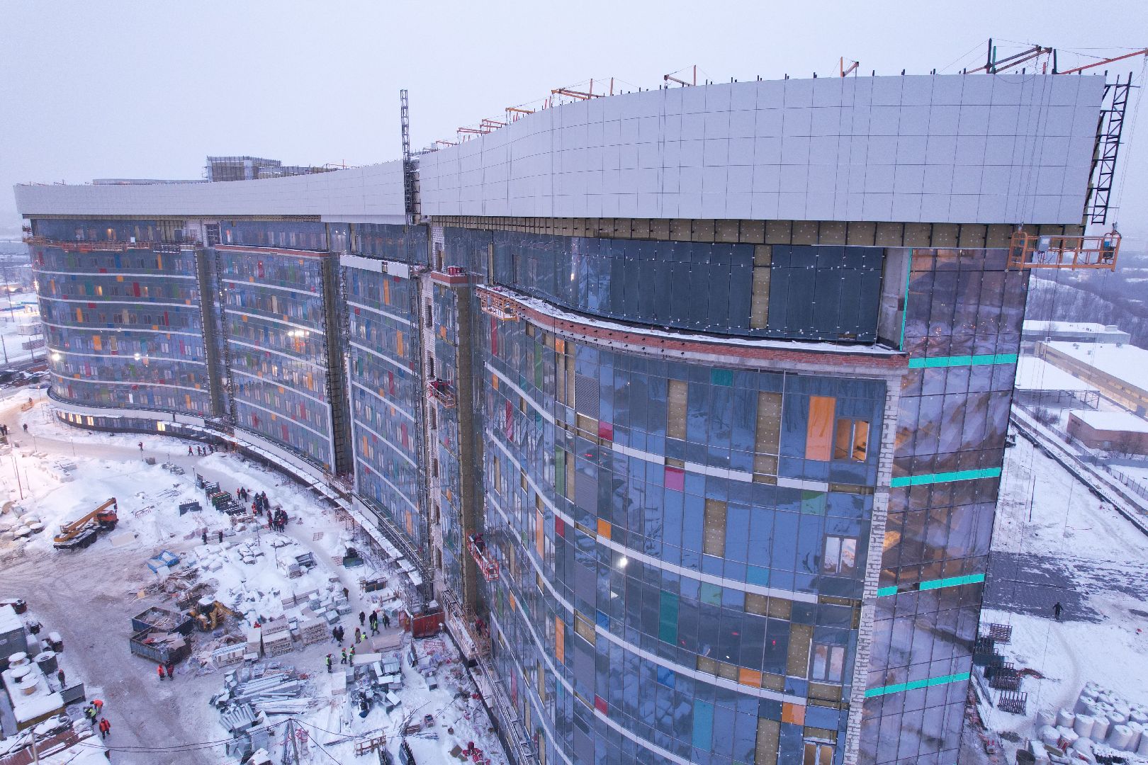 красногорск, строительство, больница, дети,видео с коптера,