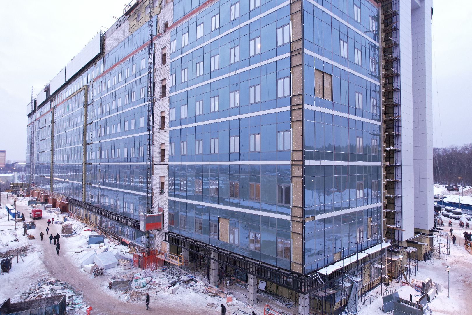 красногорск, строительство, больница, дети,видео с коптера,