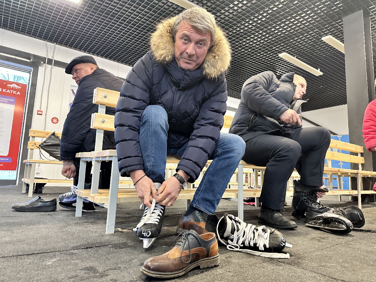 Новый каток, зима в подмосковье, наро-фоминск,