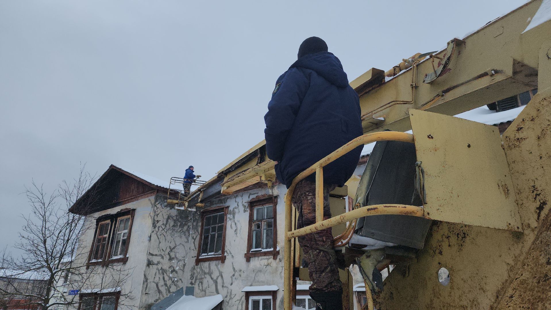 шатура, уборка снега с крыш, профилактика, городской округ шатура,жкх, жкх подмосковья,