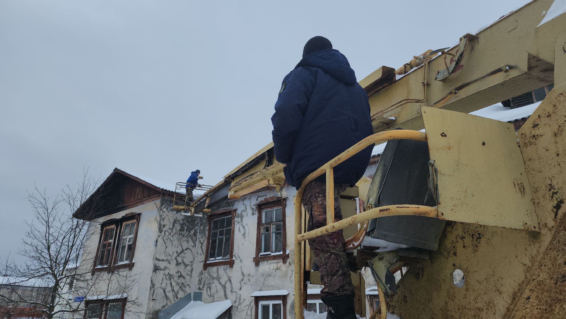 шатура, уборка снега с крыш, профилактика, городской округ шатура,жкх, жкх подмосковья,