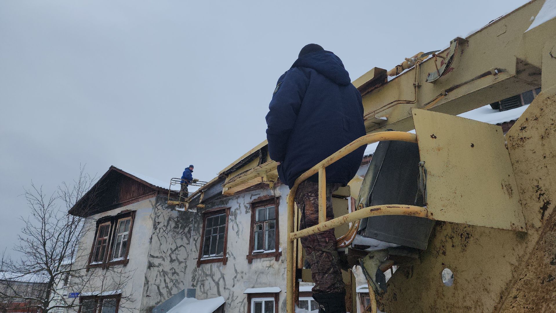 шатура, уборка снега с крыш, профилактика, городской округ шатура,жкх, жкх подмосковья,