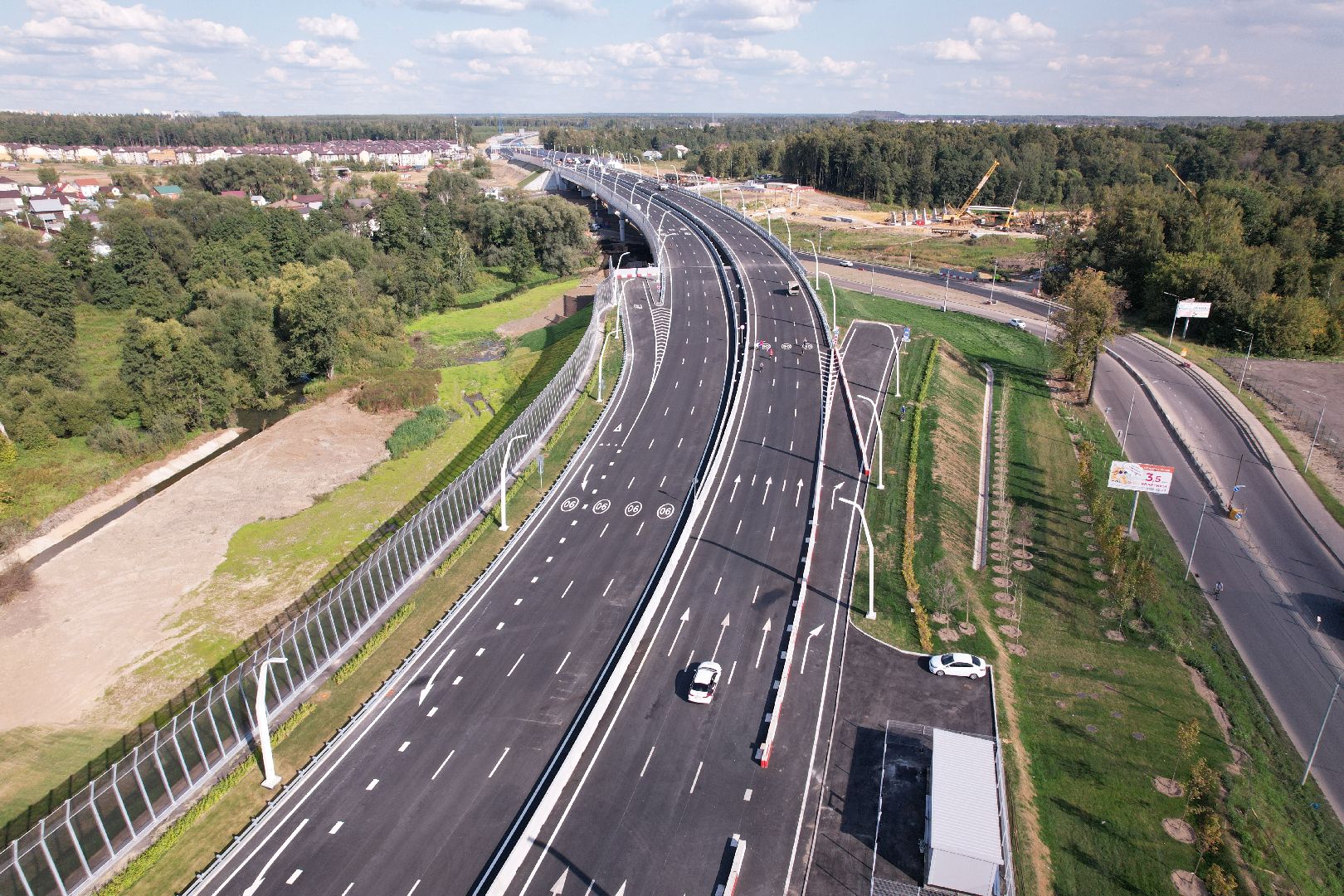 видео с коптера, строительство дорог, дороги,