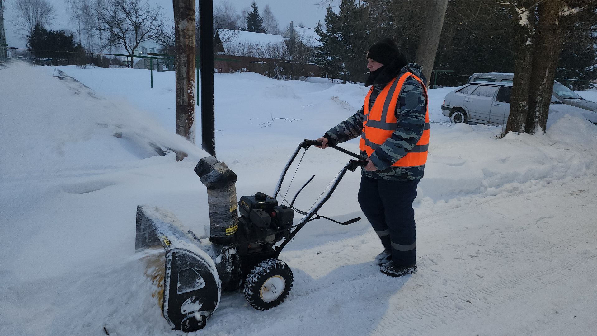 благоустройство, уборка снега, коммунальная техника, коммунальщики, руза, рузский городской округ, московская область,