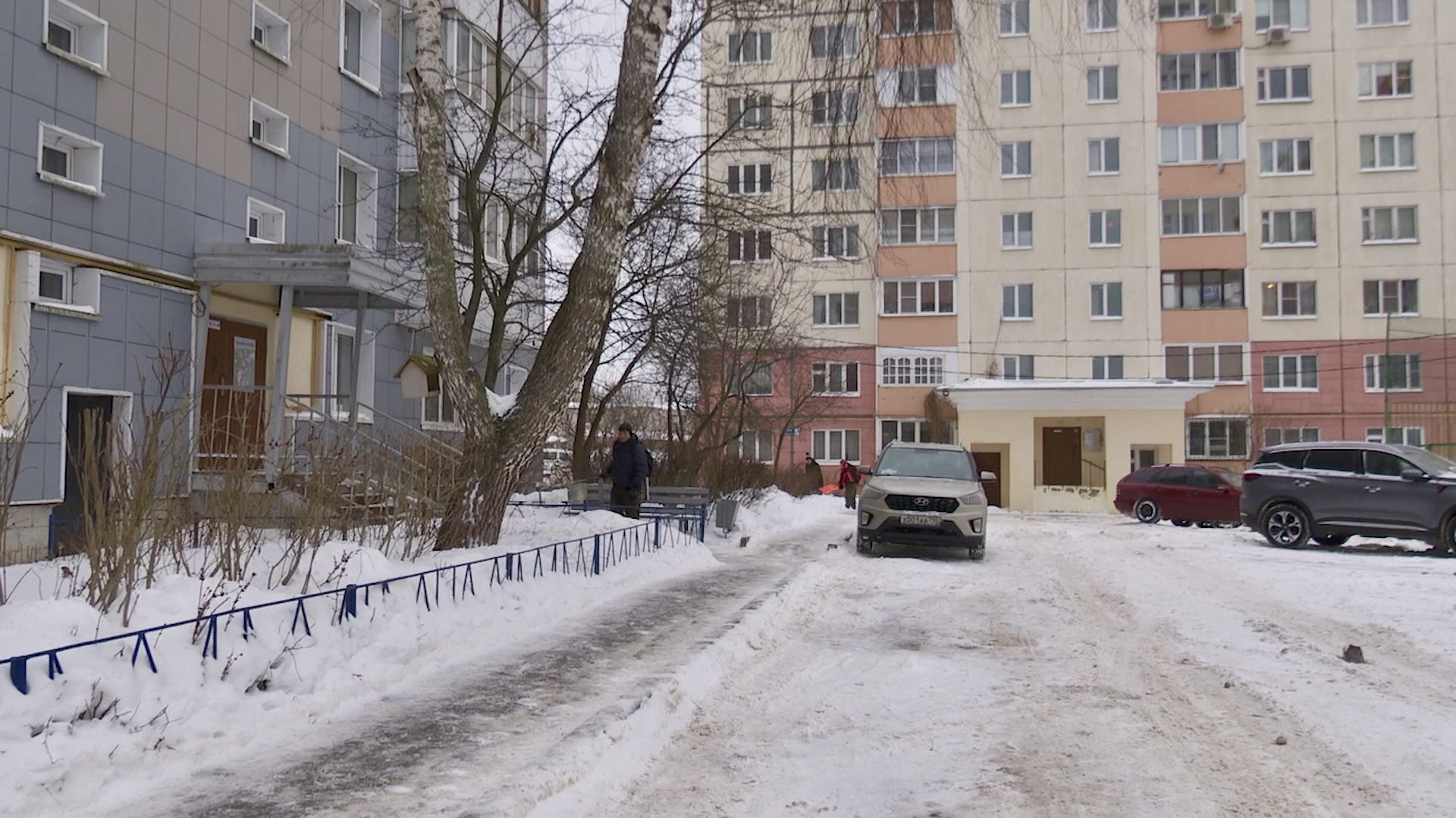 Клин, общество, зима, уборка дворов, ЖКХ,