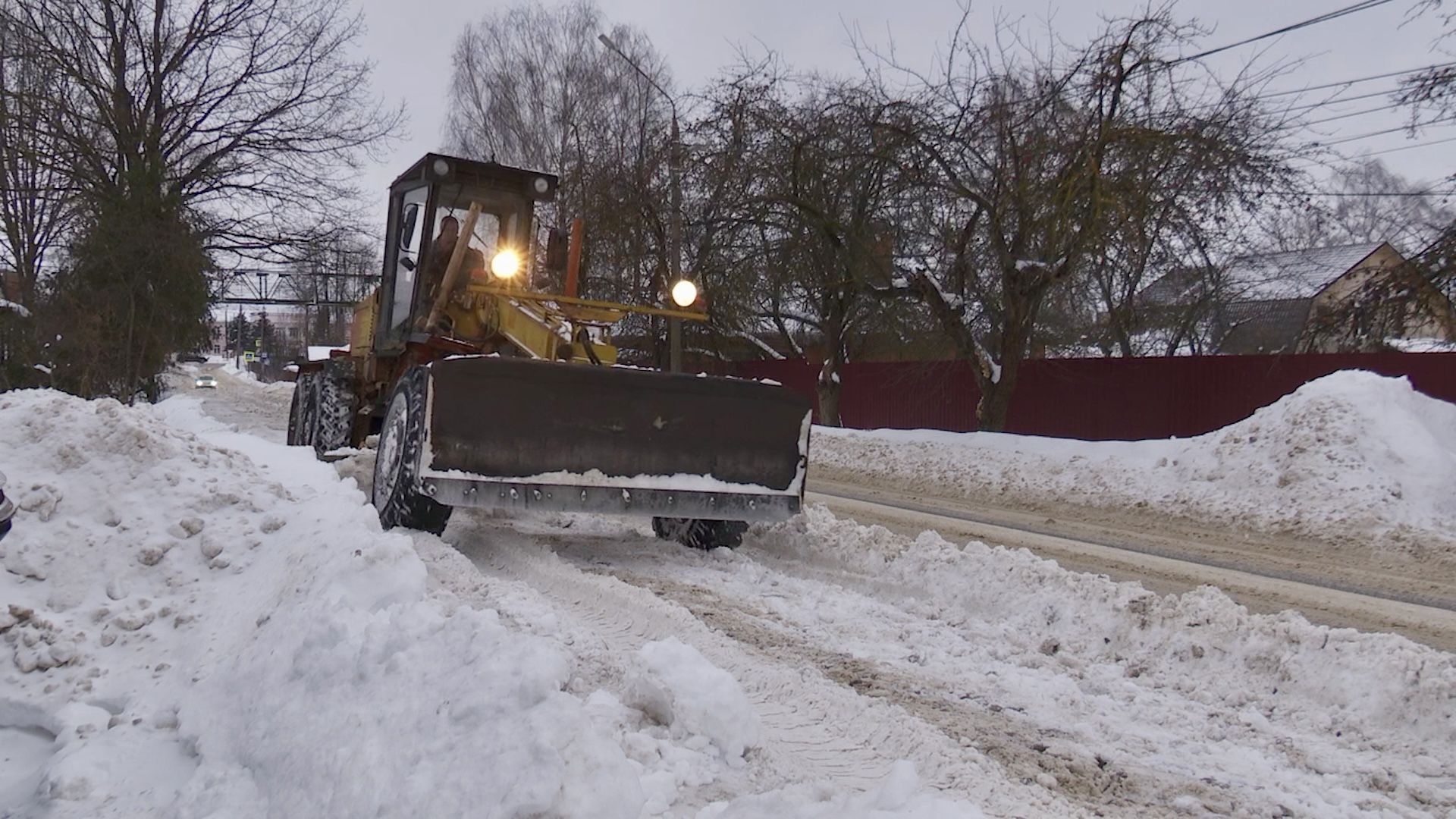 Клин, общество, зима, уборка дворов, ЖКХ,