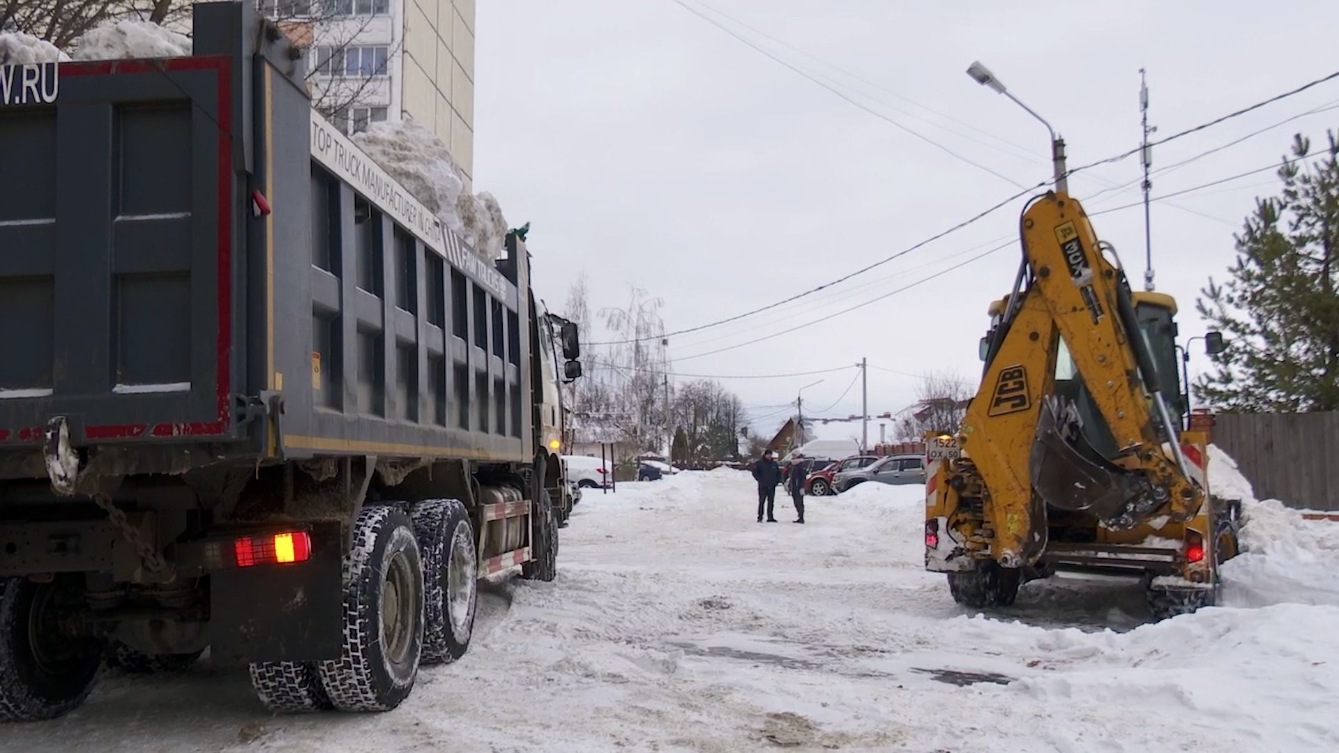 Клин, общество, зима, уборка дворов, ЖКХ,