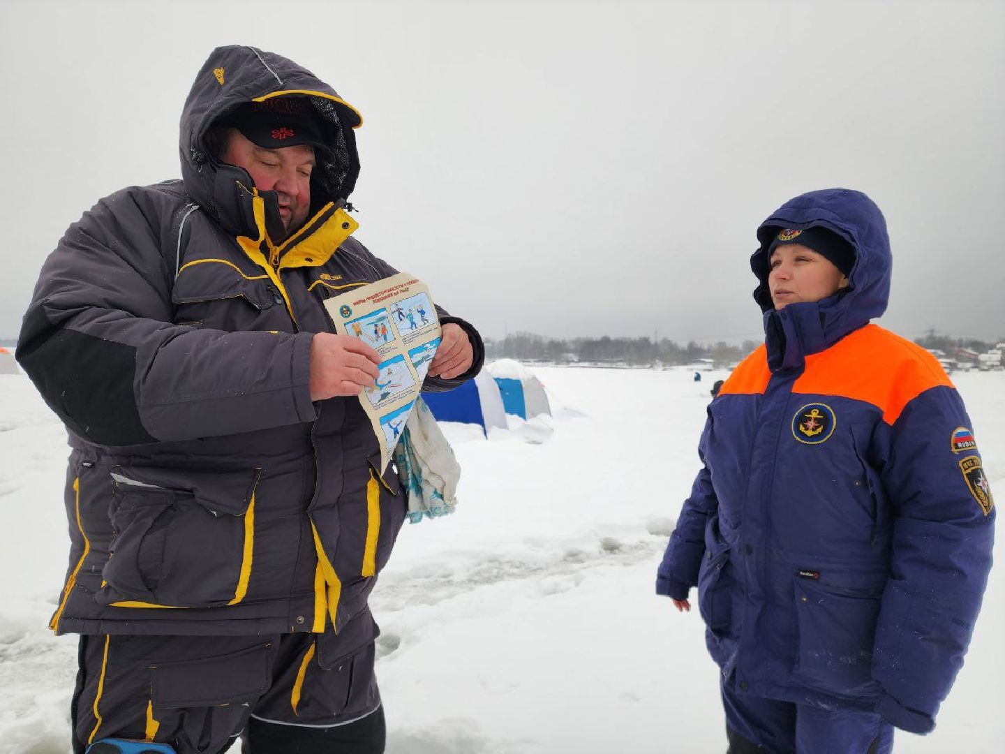 мытищи, мчс, зимняя рыбалка, Снегоходы, Профилактический рейд МЧС,
