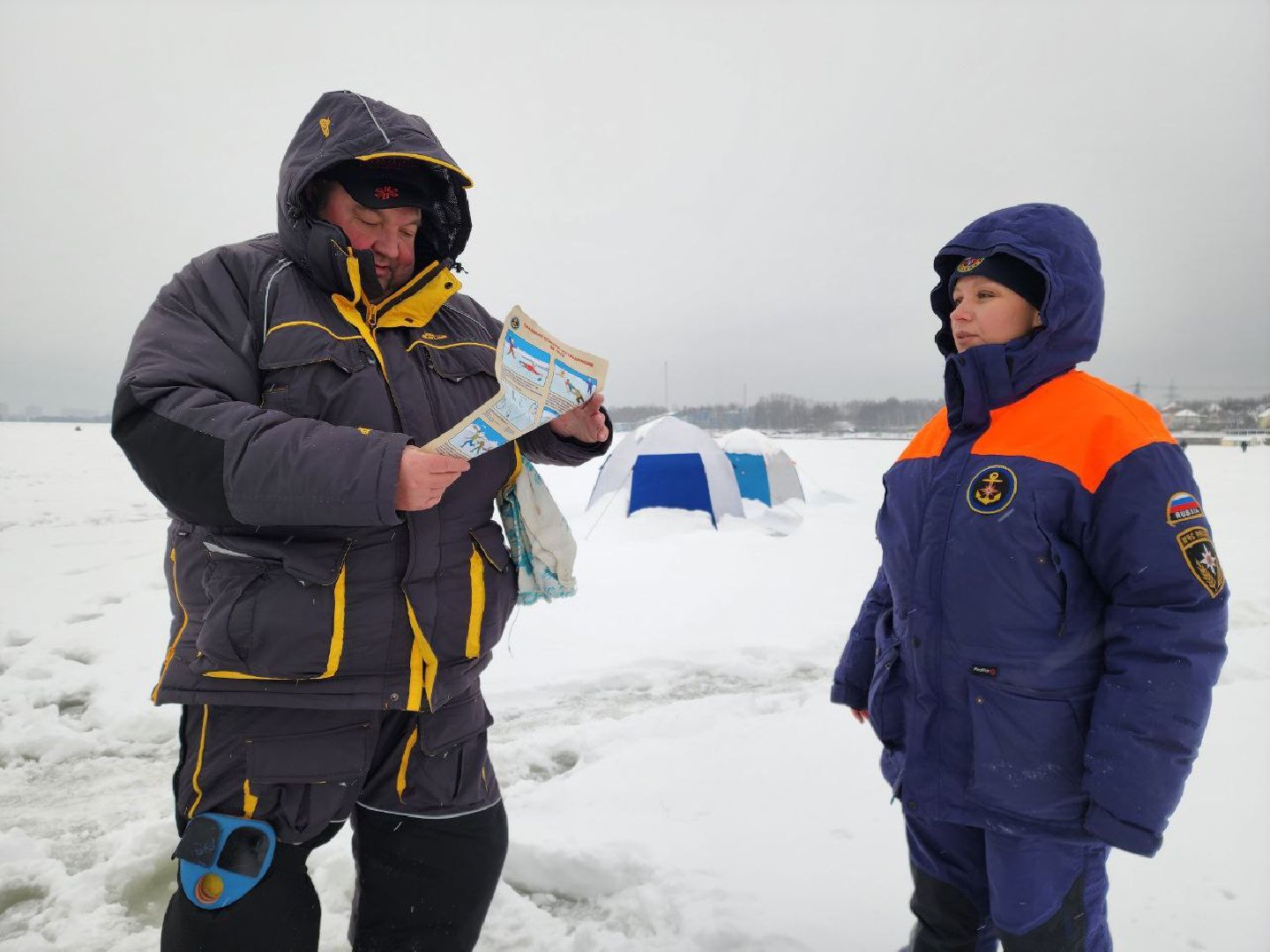 мытищи, мчс, зимняя рыбалка, Снегоходы, Профилактический рейд МЧС,