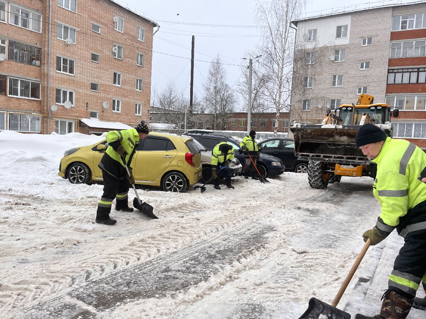 Шаховская, снег, расчистка снега, комунальная техника,