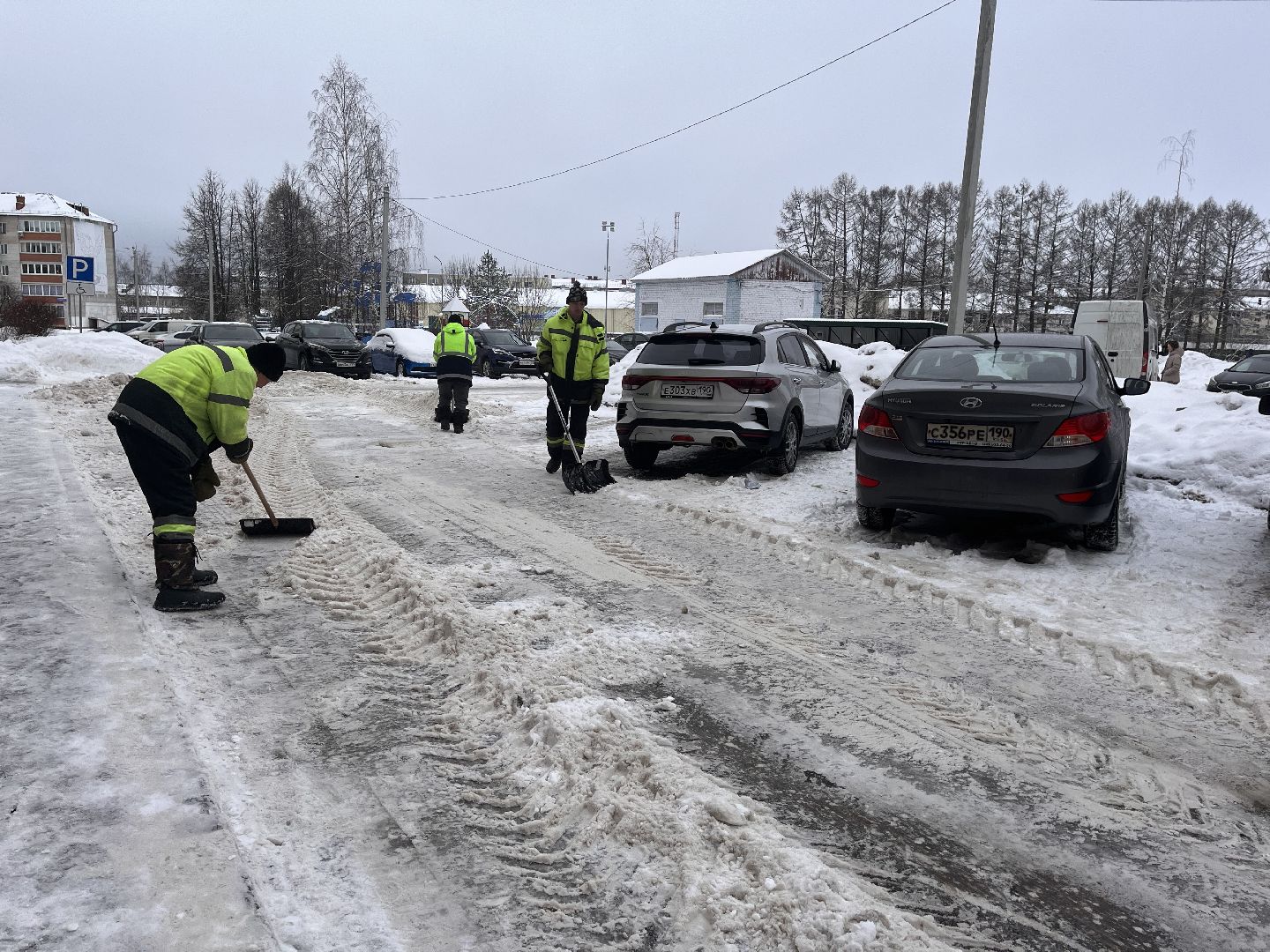 Шаховская, снег, расчистка снега, комунальная техника,