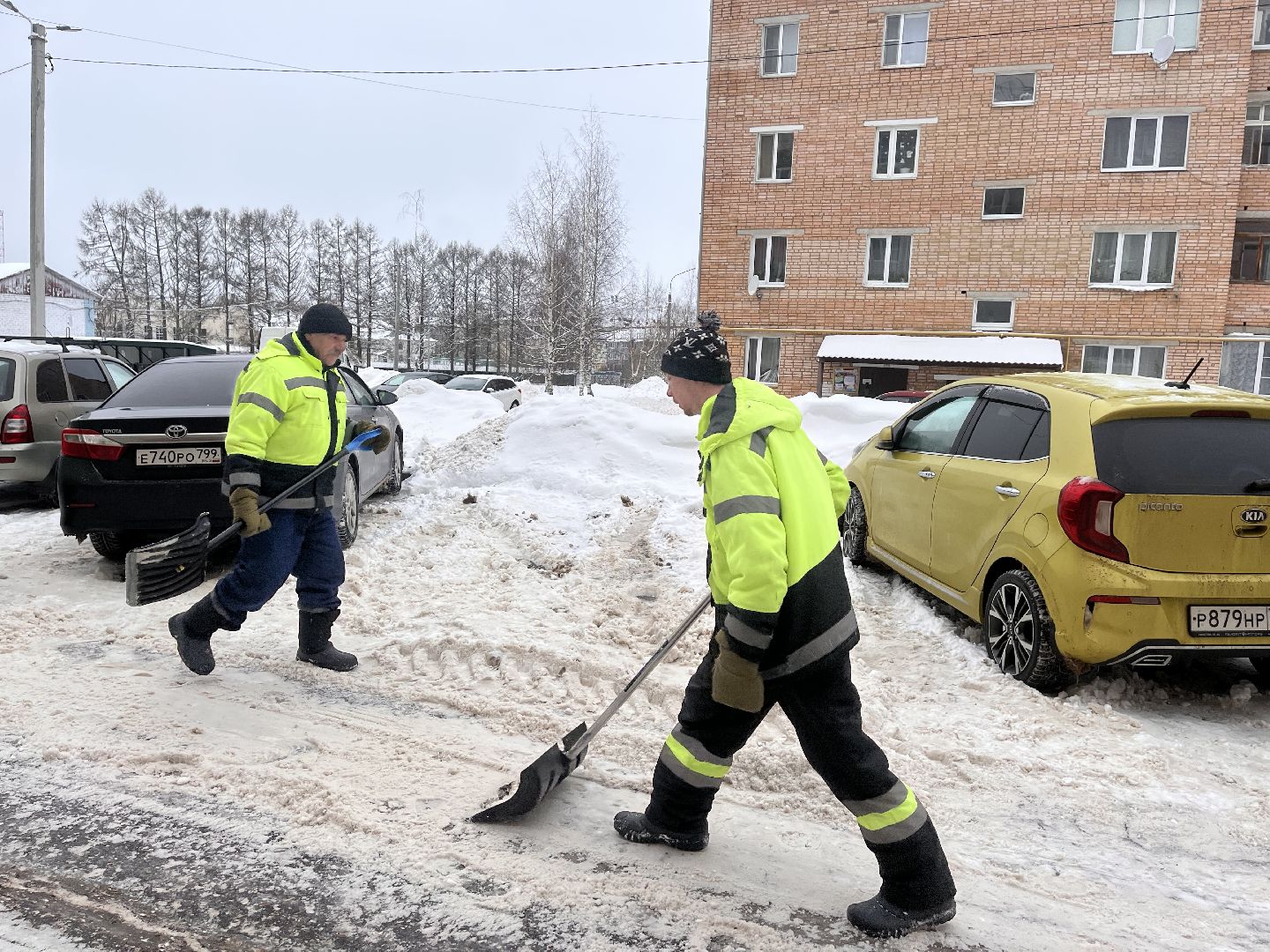 Шаховская, снег, расчистка снега, комунальная техника,