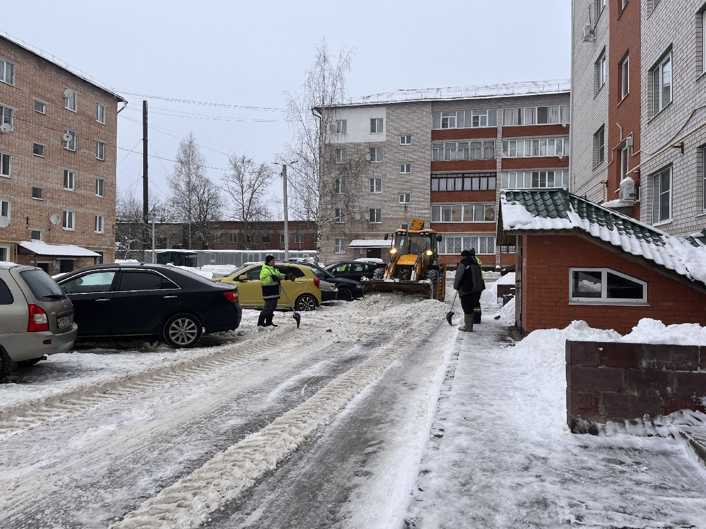 Шаховская, снег, расчистка снега, комунальная техника,