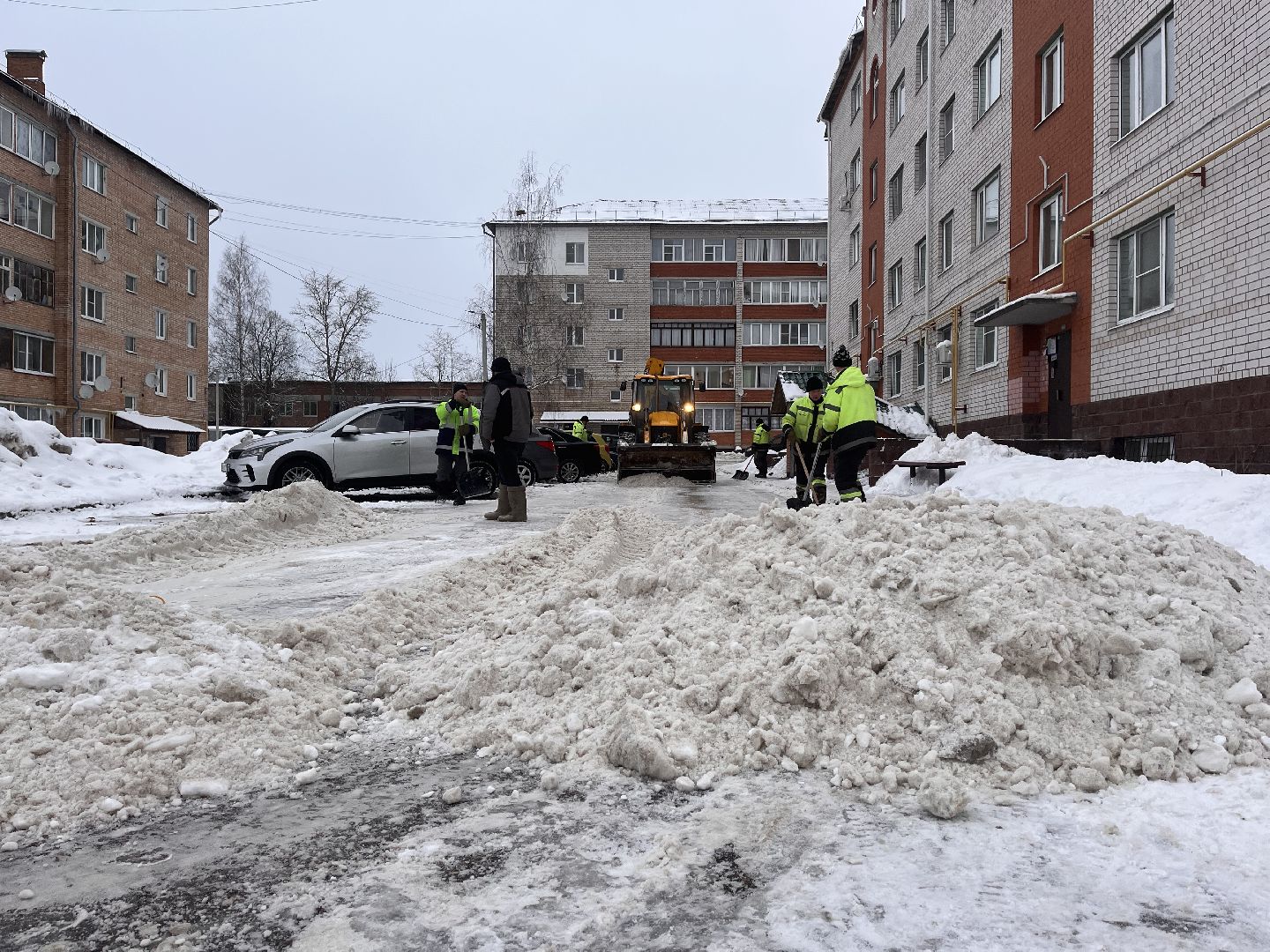 Шаховская, снег, расчистка снега, комунальная техника,