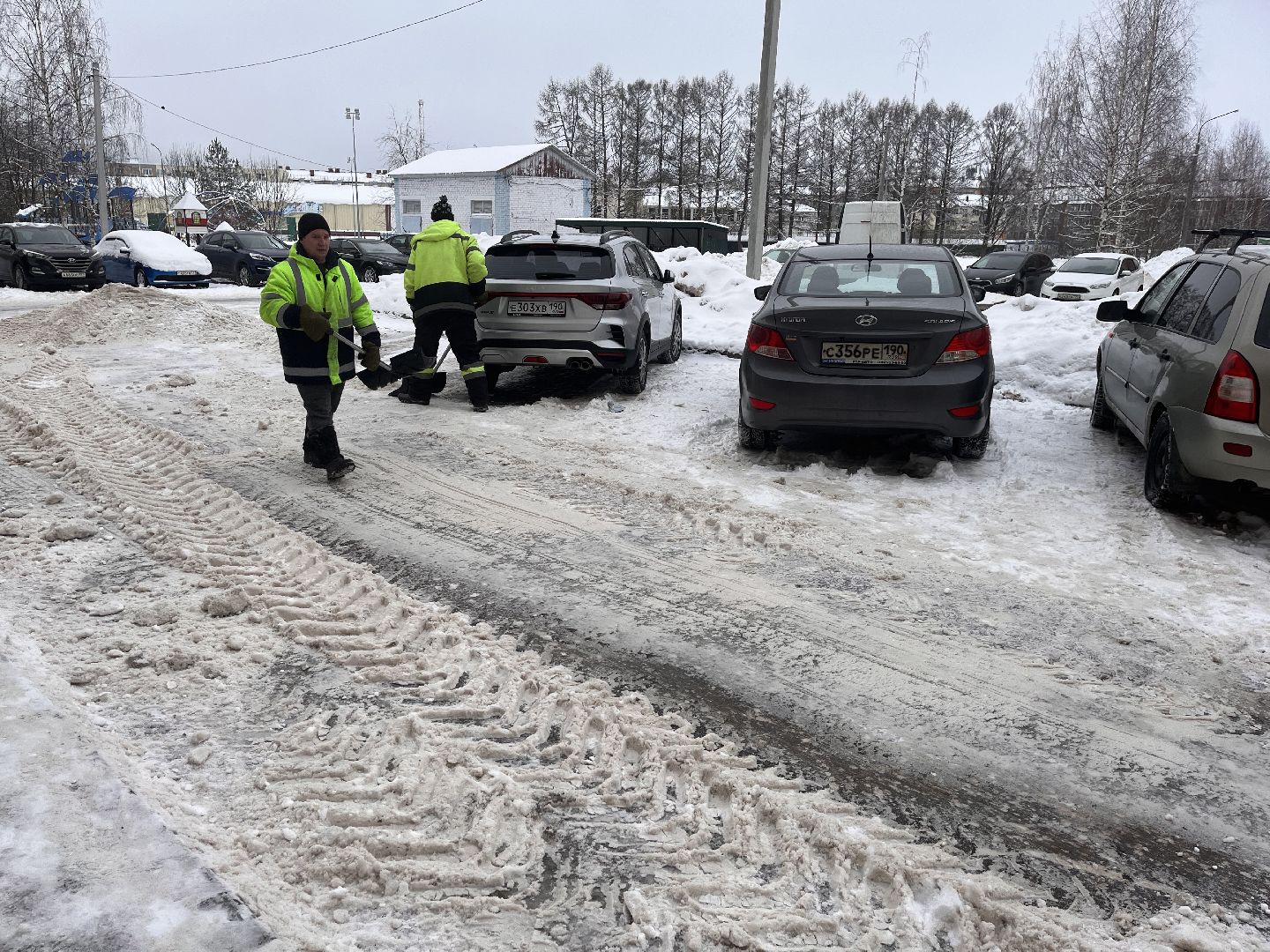 Шаховская, снег, расчистка снега, комунальная техника,