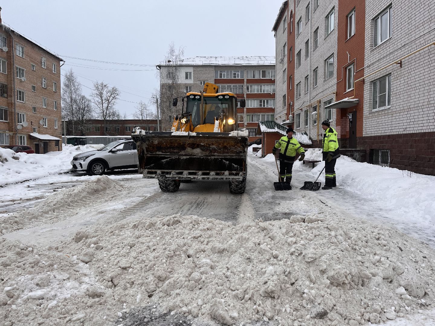 Шаховская, снег, расчистка снега, комунальная техника,