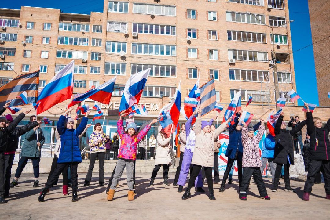 флешмоб, Шатура, библиотека, воссоединение с Крымом