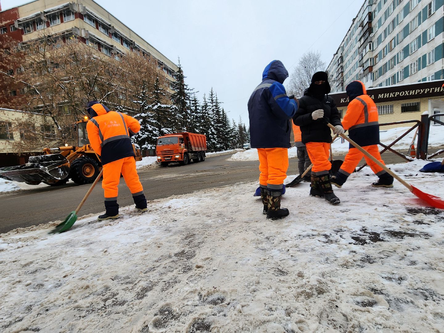 серпухов, снег, комбинат благоустройства, очистка дорог, жкх,