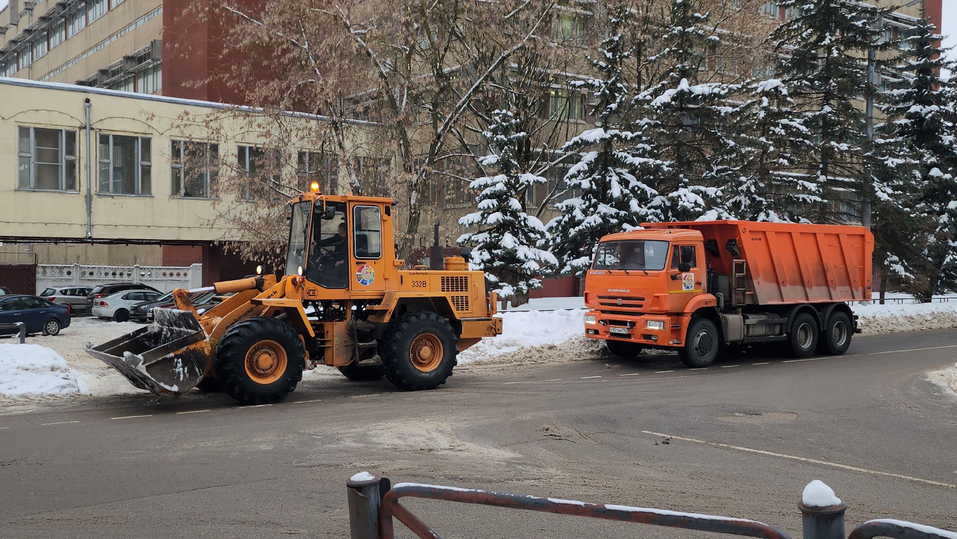 серпухов, снег, комбинат благоустройства, очистка дорог, жкх,