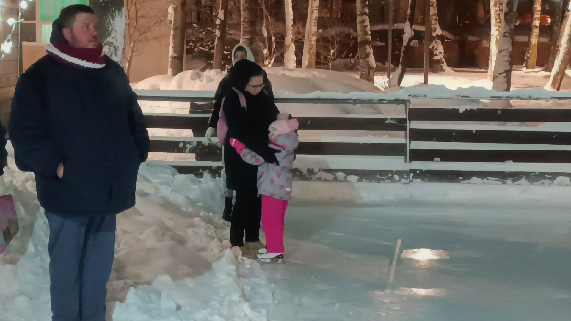 каток, лобня, парк, зима,