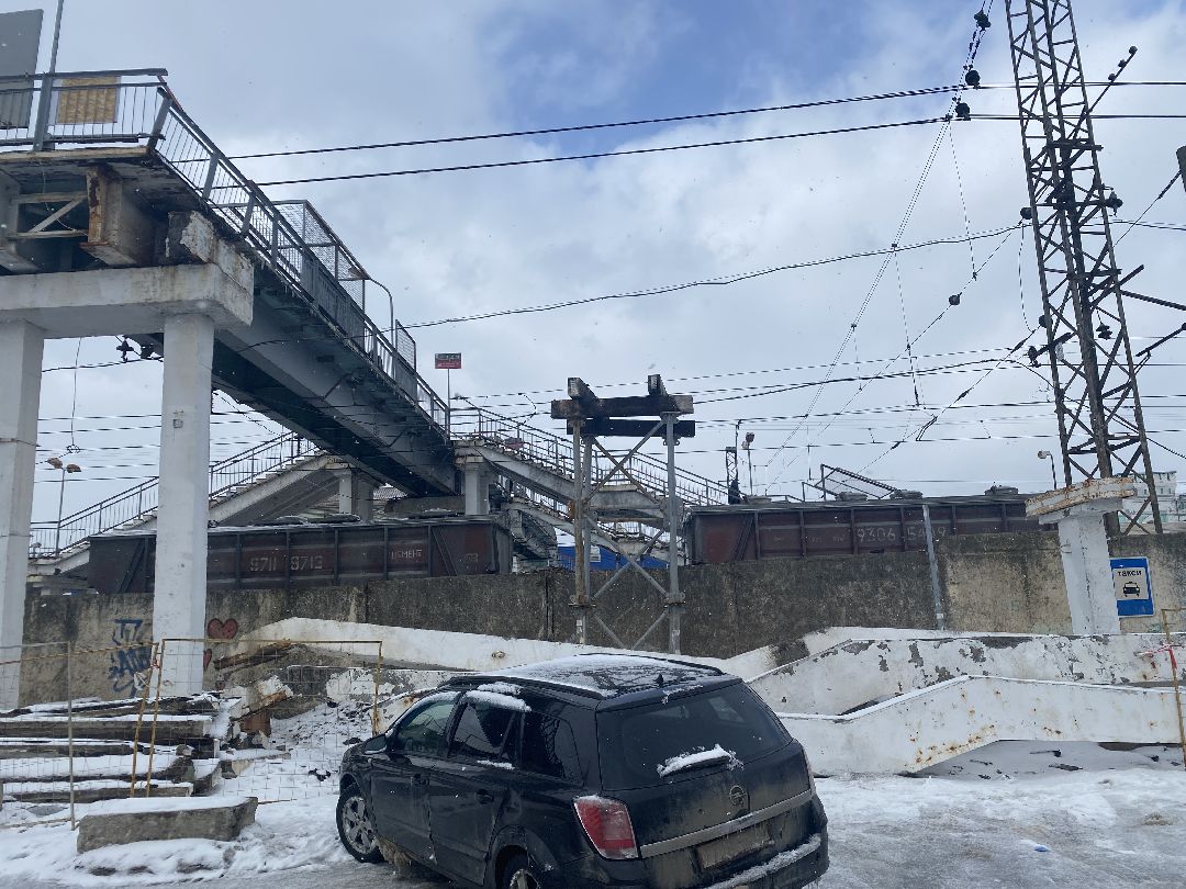 Голицыно, ремонт пешеходного моста, железнодорожная станция, Добродел