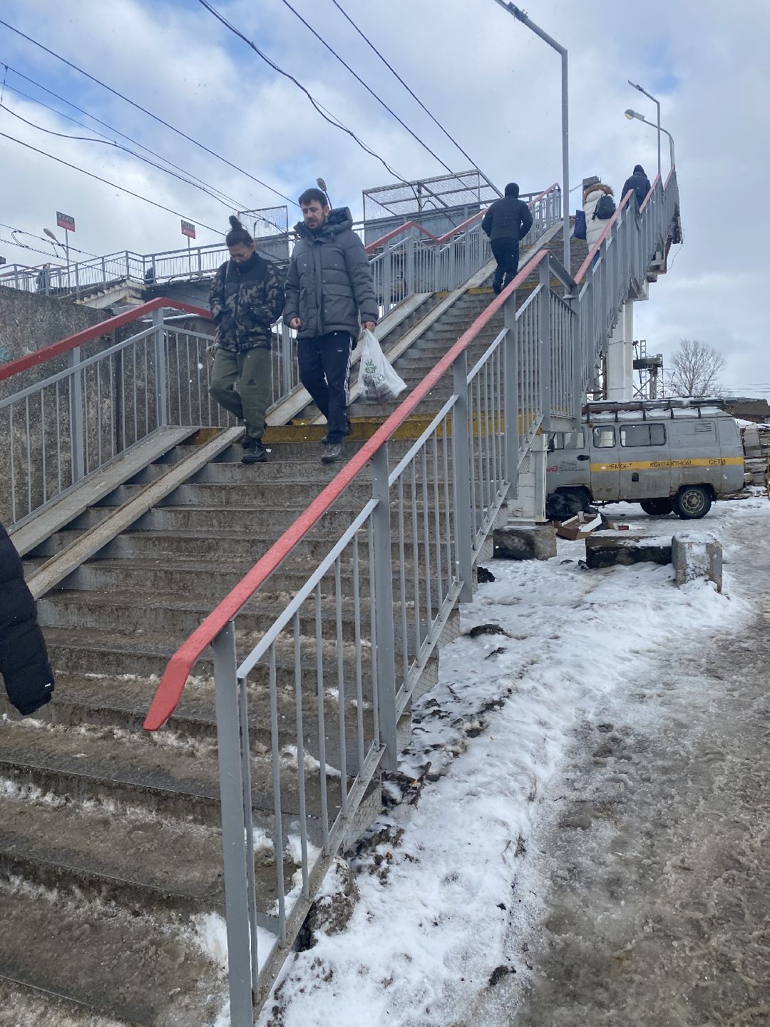 Голицыно, ремонт пешеходного моста, железнодорожная станция, Добродел