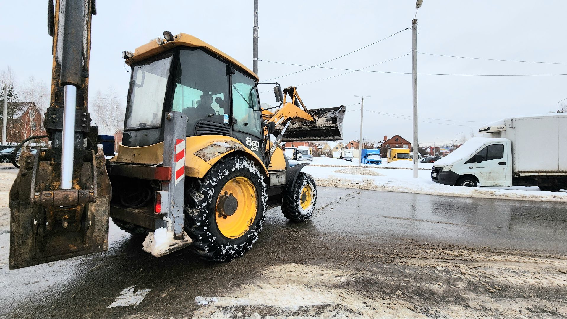 ЖКХ, УК Гюнай, микрорайон Западный, Домодедово, Уборка снега, Снежная каша, дворник, Снегоуборочная техника,