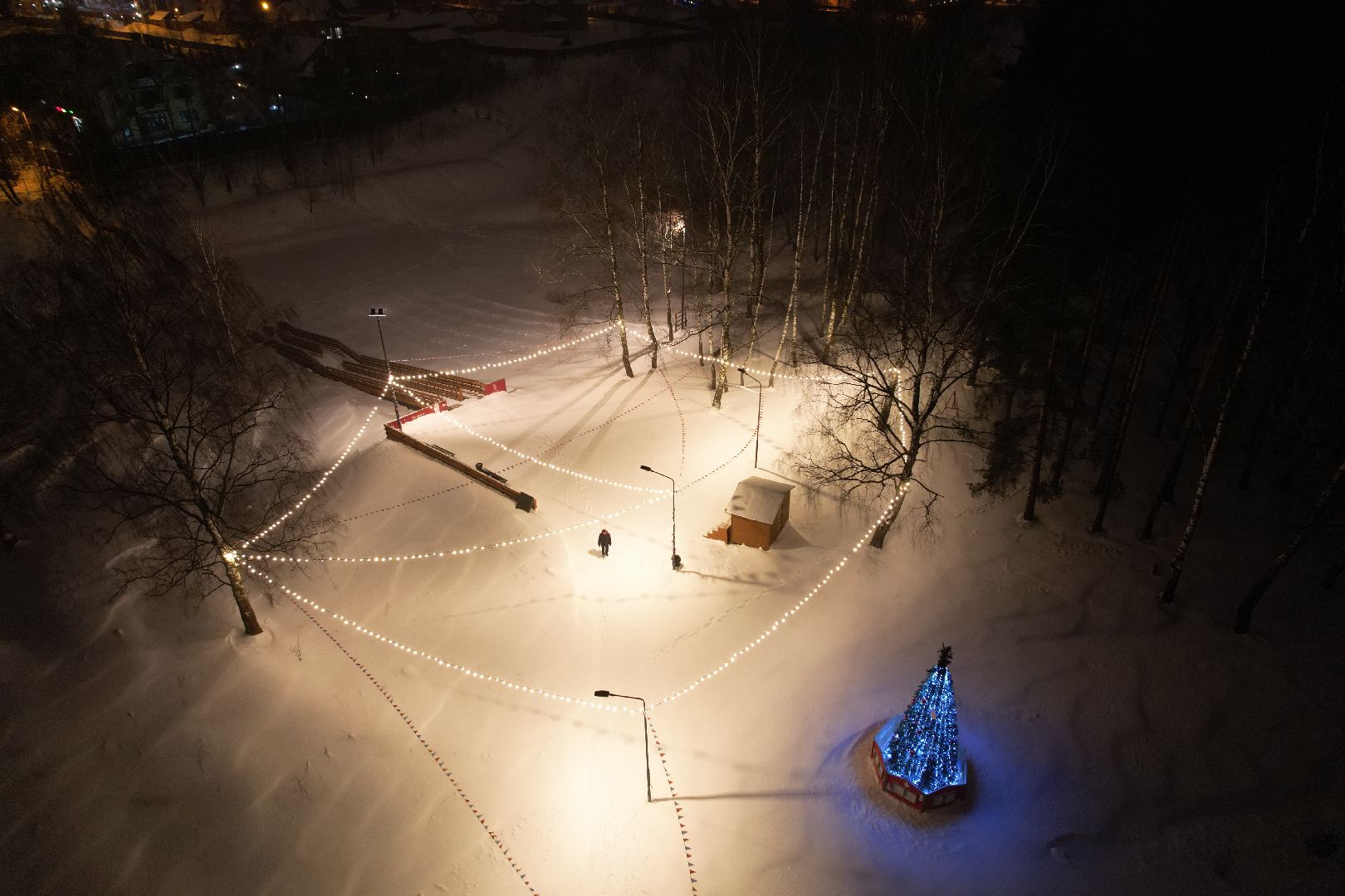 видео с коптера, парк, благоустройство, домодедово,