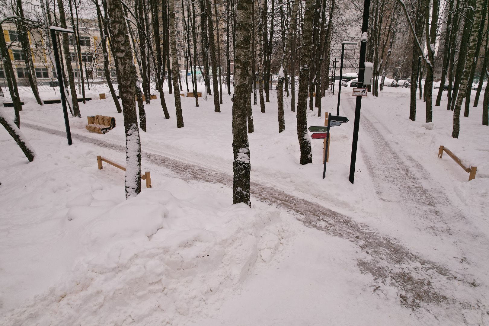 видео с коптера, королёв, благоустройство, сквер,
