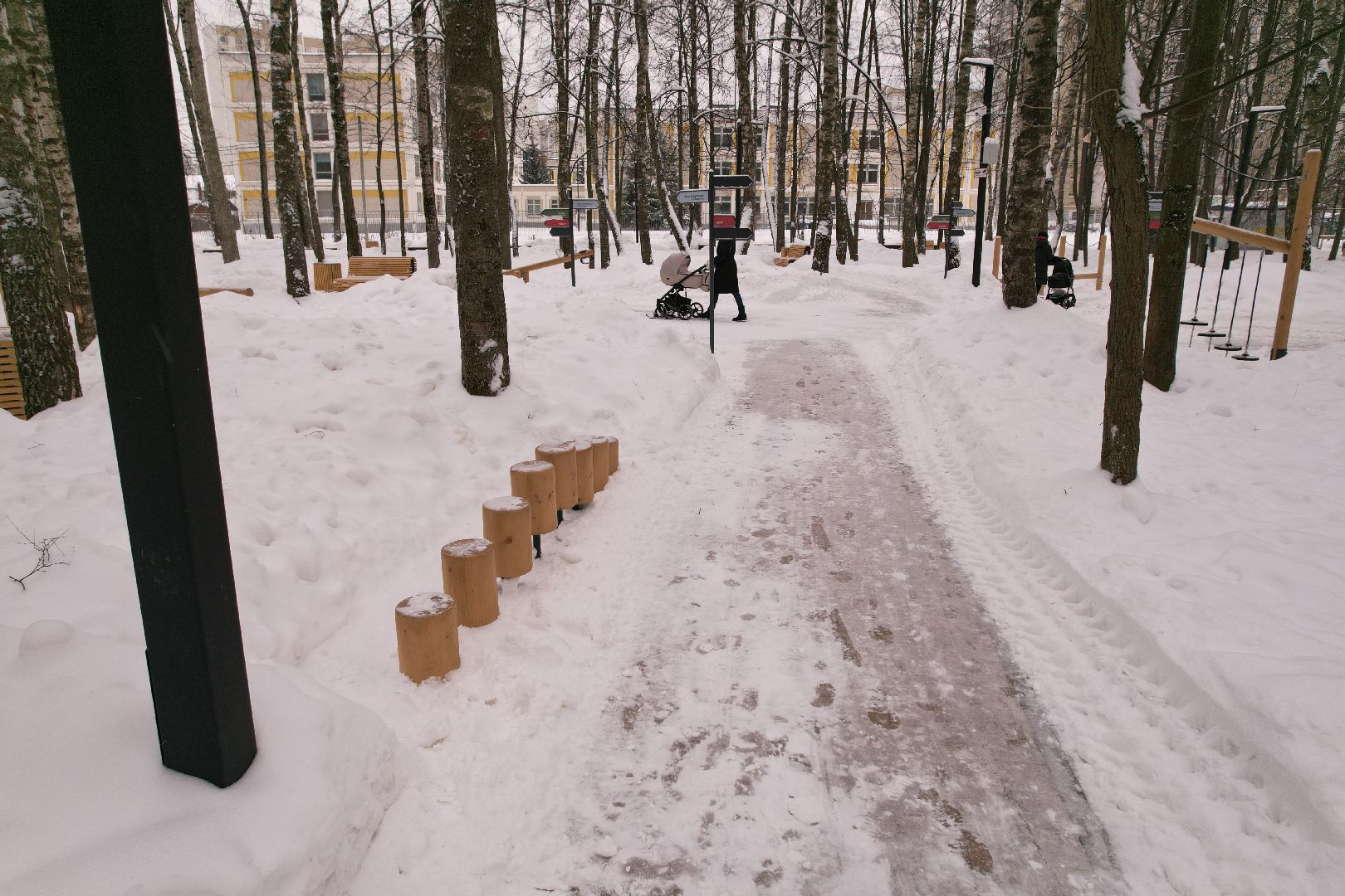 видео с коптера, королёв, благоустройство, сквер,