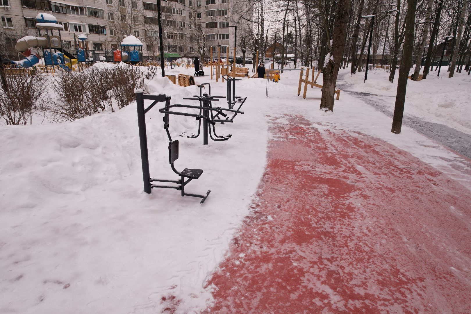 видео с коптера, королёв, благоустройство, сквер,