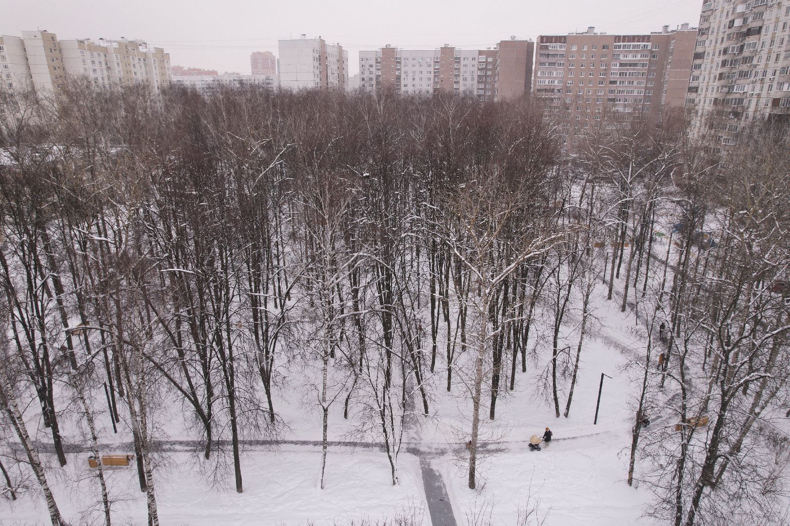 видео с коптера, королёв, благоустройство, сквер,