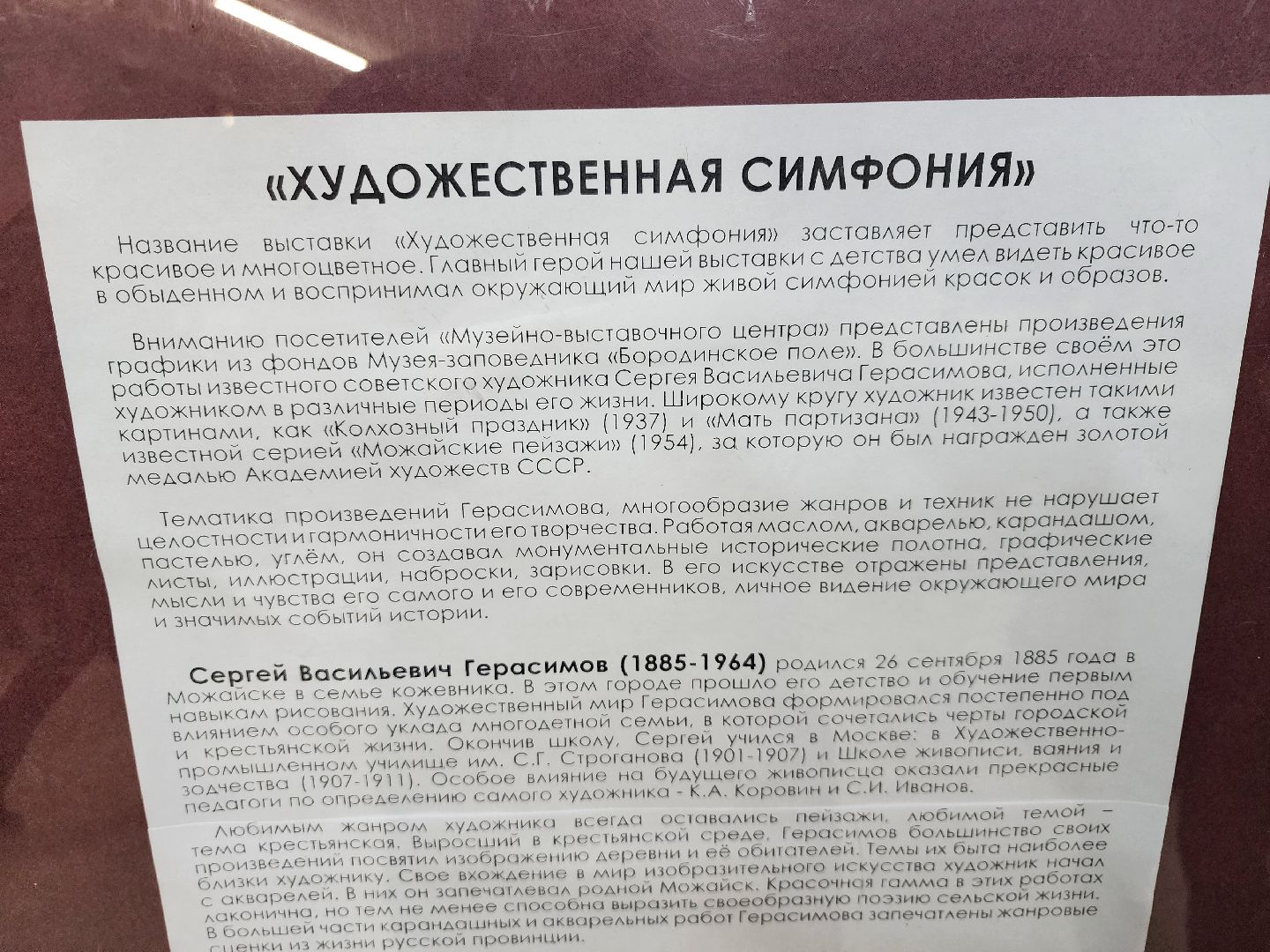 Серпухов, Подмосковье, МВЦ, выставка, Герасимов, студенты,