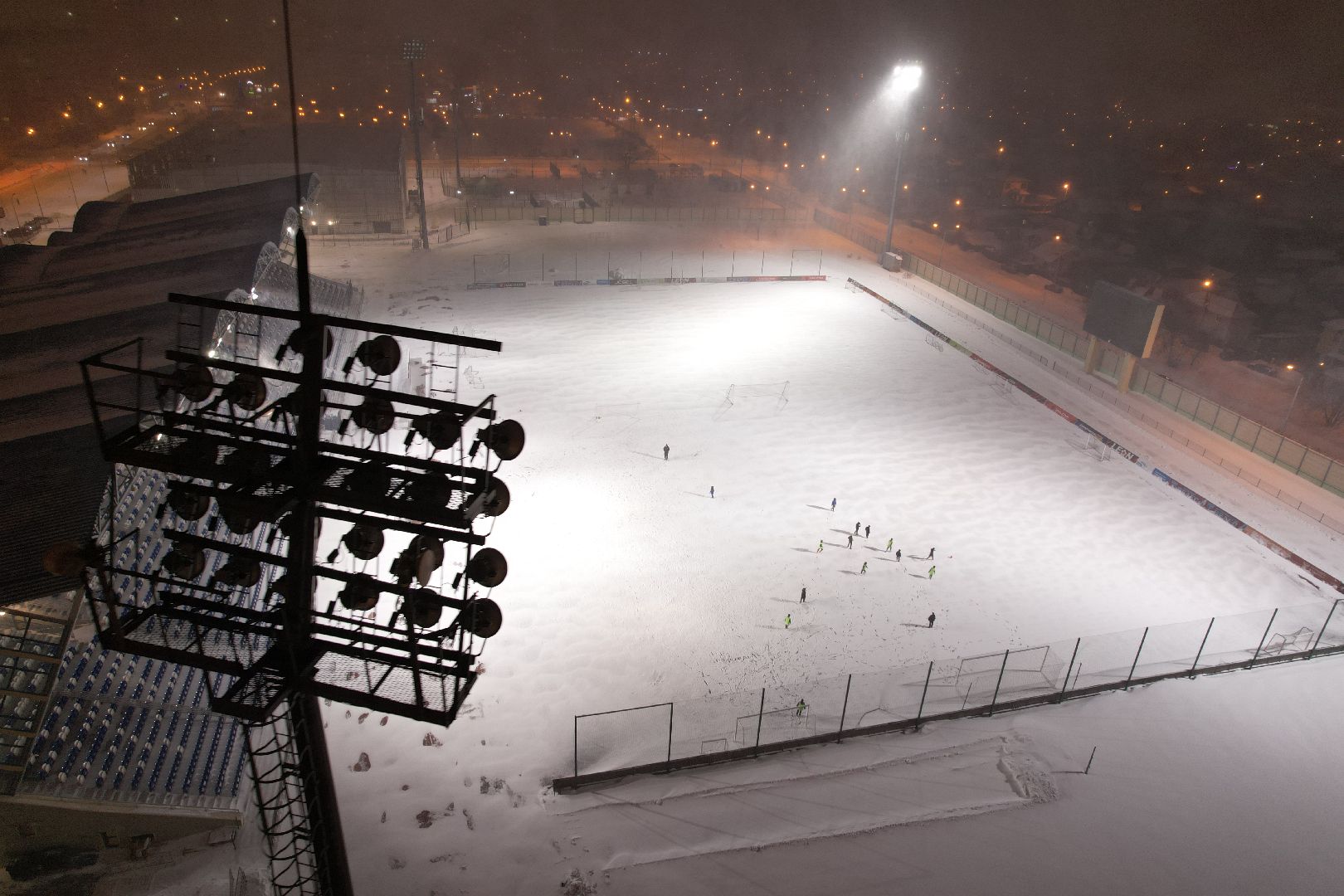 видео с коптера, Домодедово, фунбол, манеж,