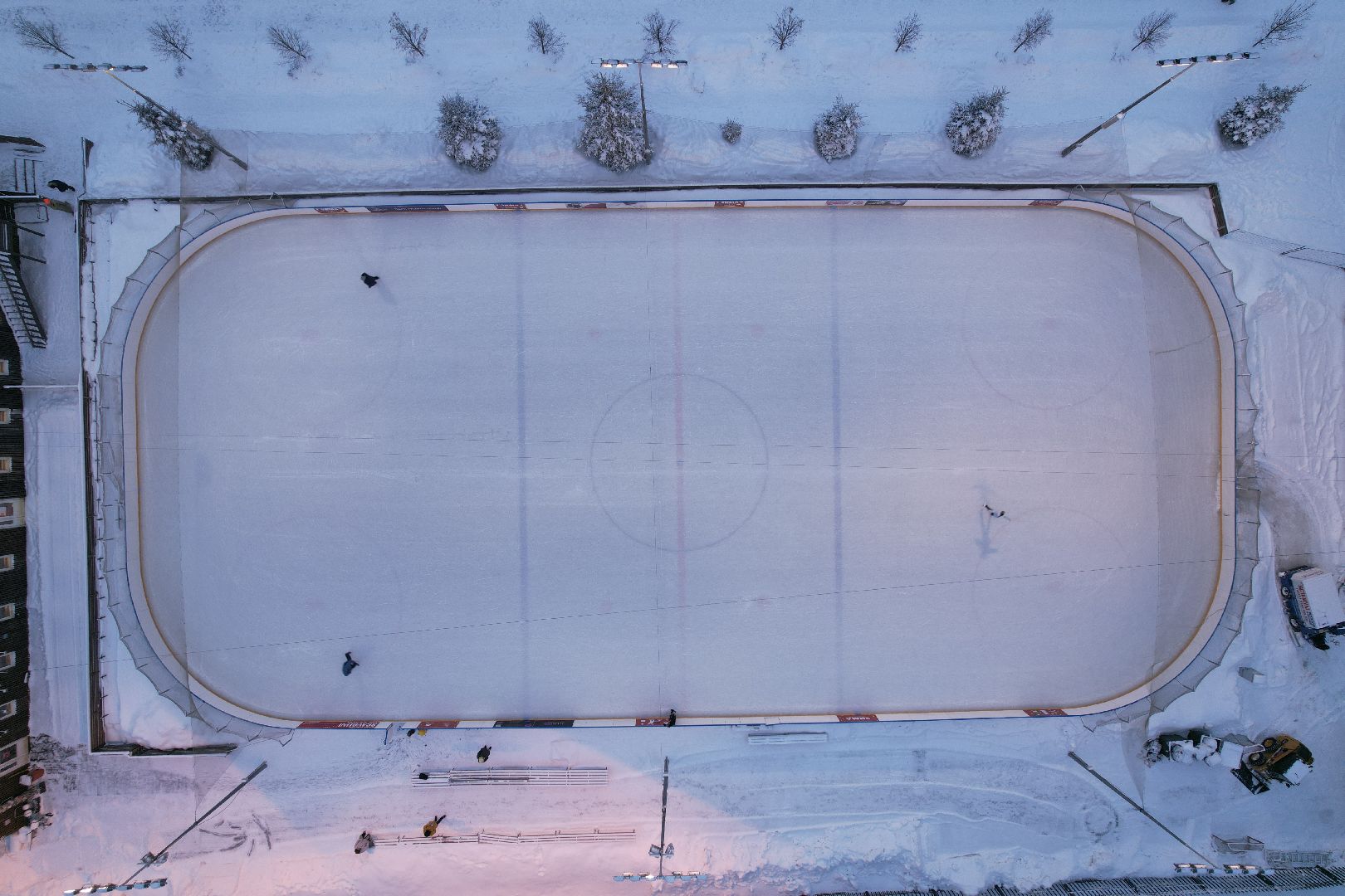 видео с коптера, королёв, каток, благоустройство,