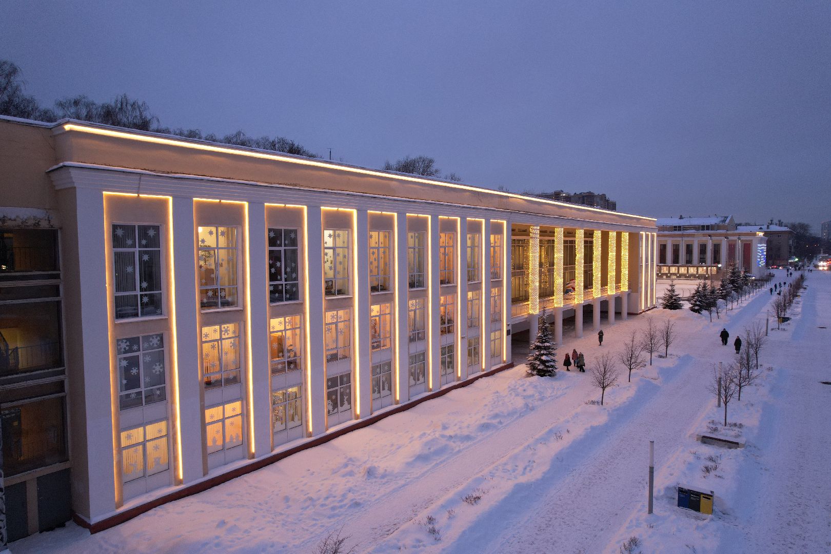 видео с коптера, королёв, каток, благоустройство,