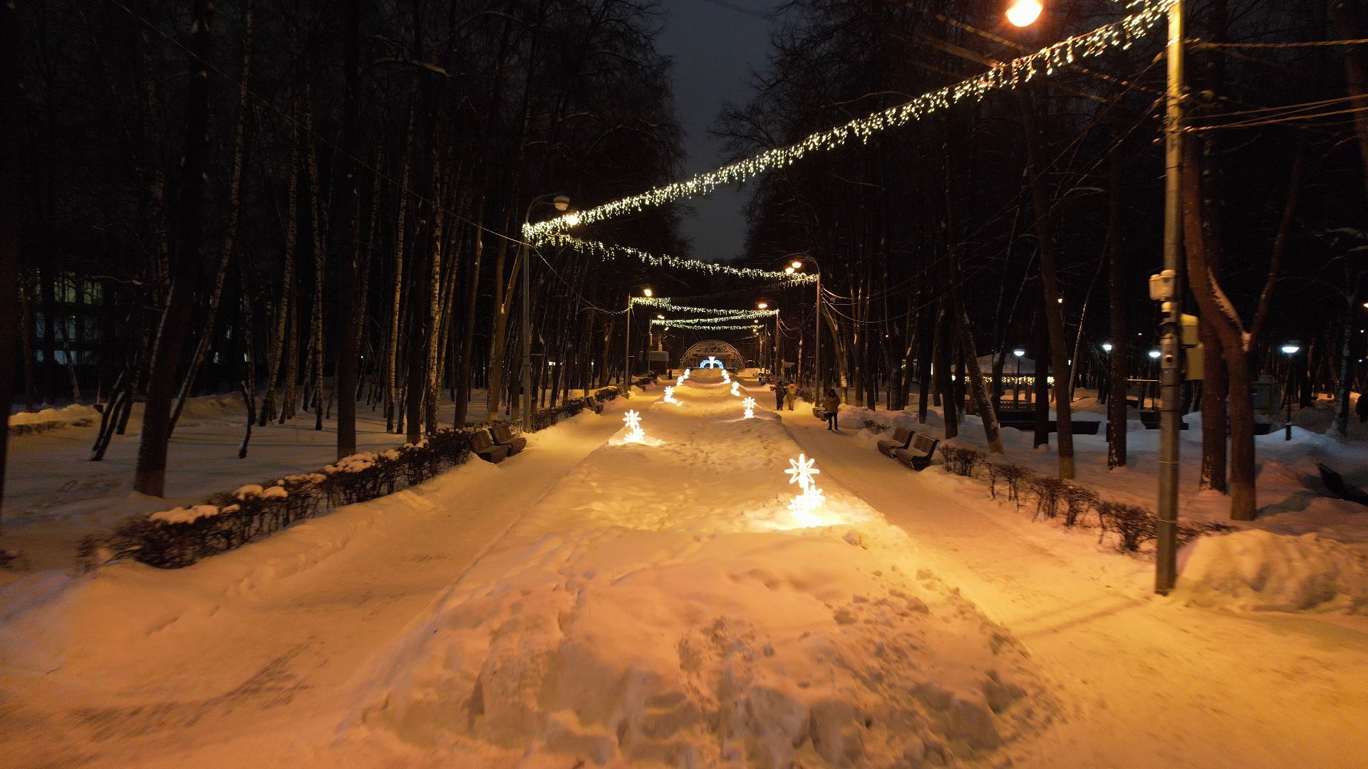 видео с коптера, королёв, парк, благоустройство,