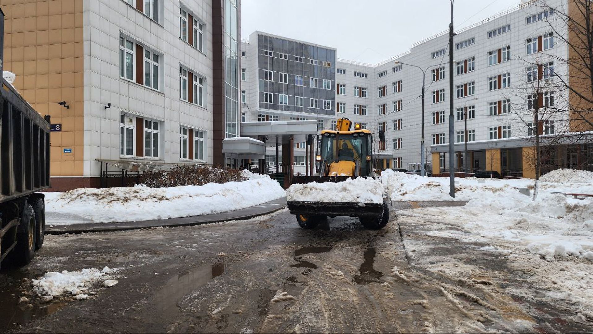 люберцы, вывоз снега, коммунальщики, снегоуборочная техника,