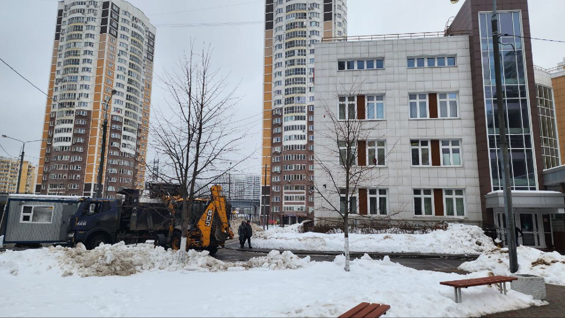 люберцы, вывоз снега, коммунальщики, снегоуборочная техника,