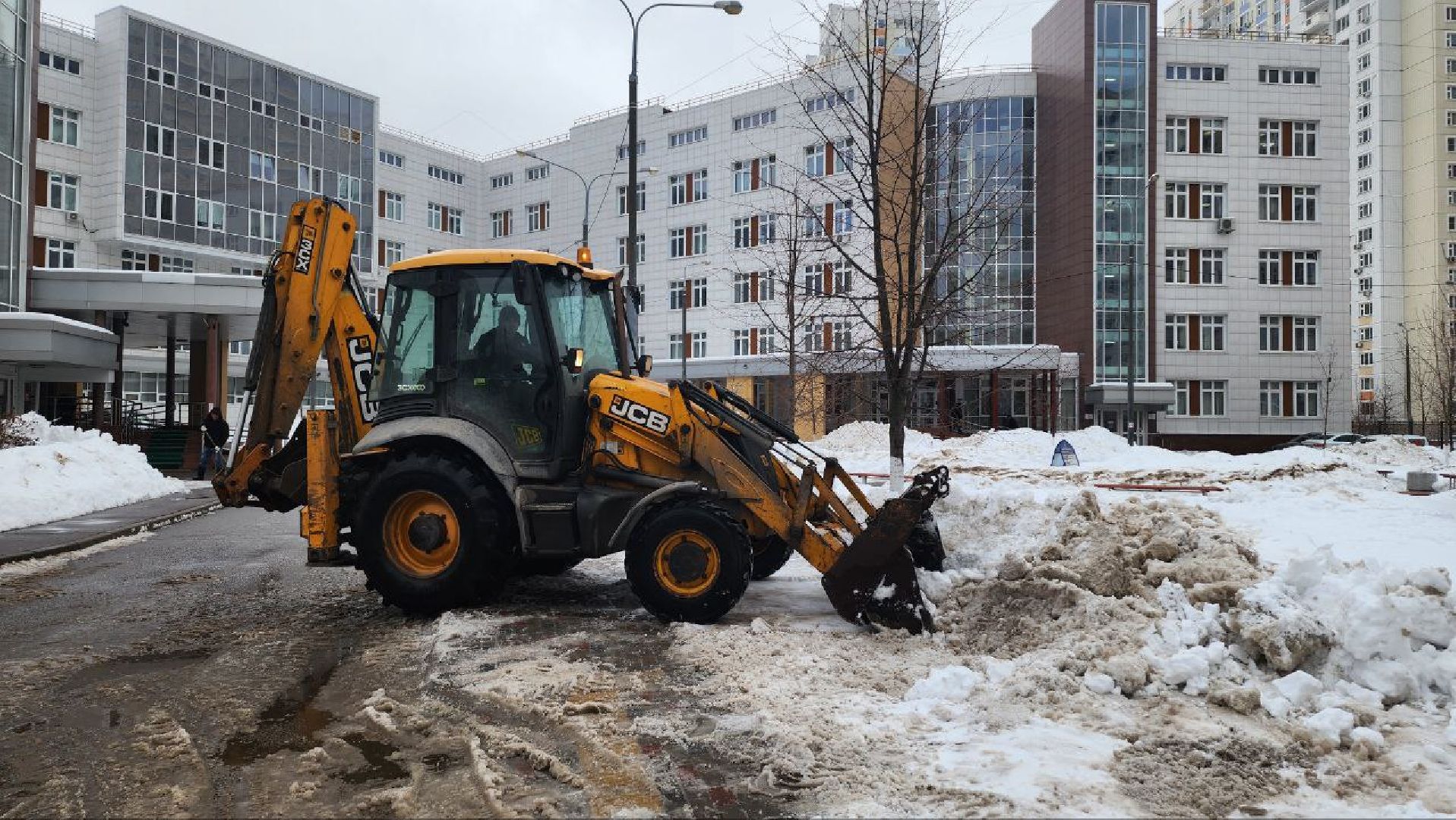 люберцы, вывоз снега, коммунальщики, снегоуборочная техника,