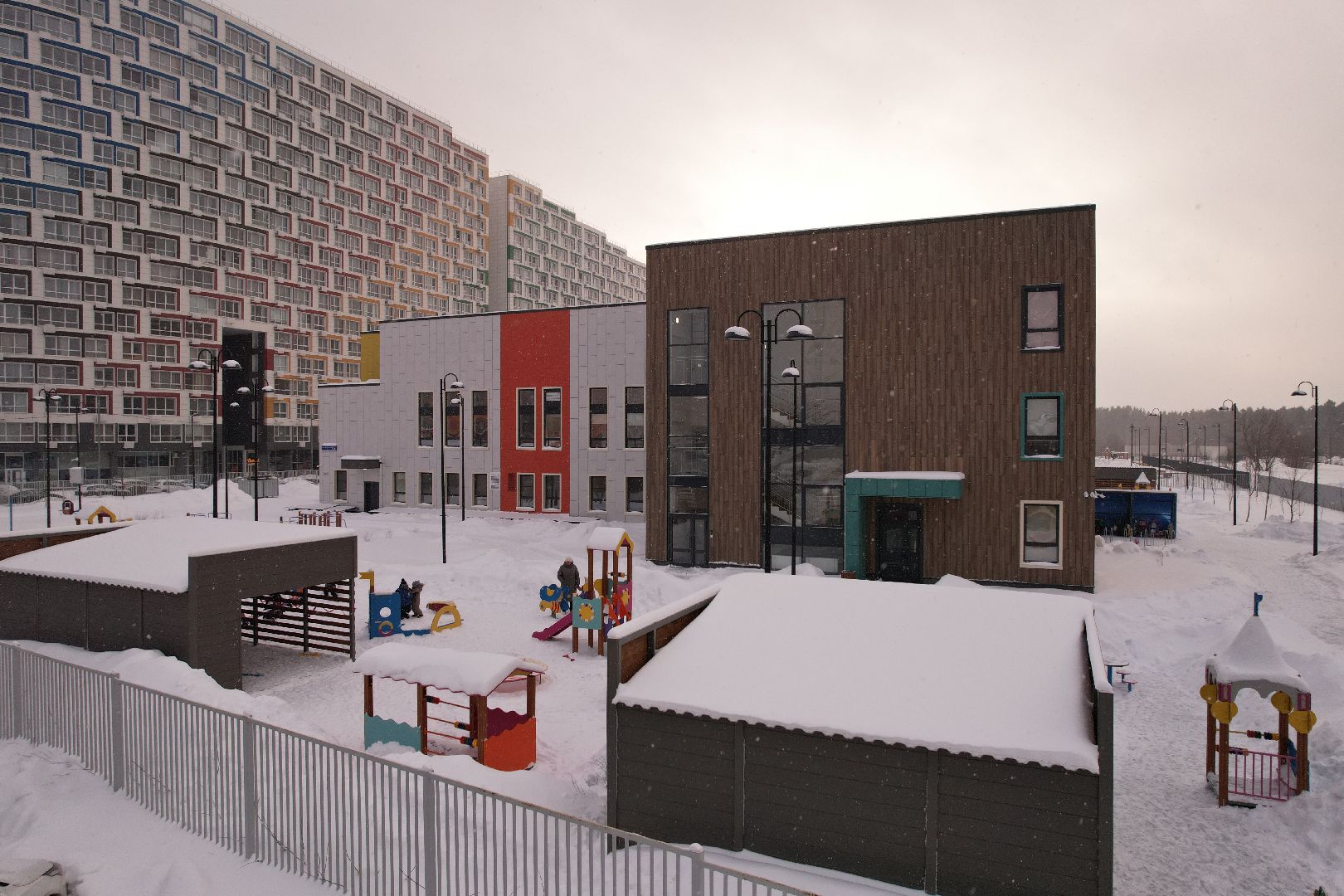 видео с коптера, королёв, детский сад,