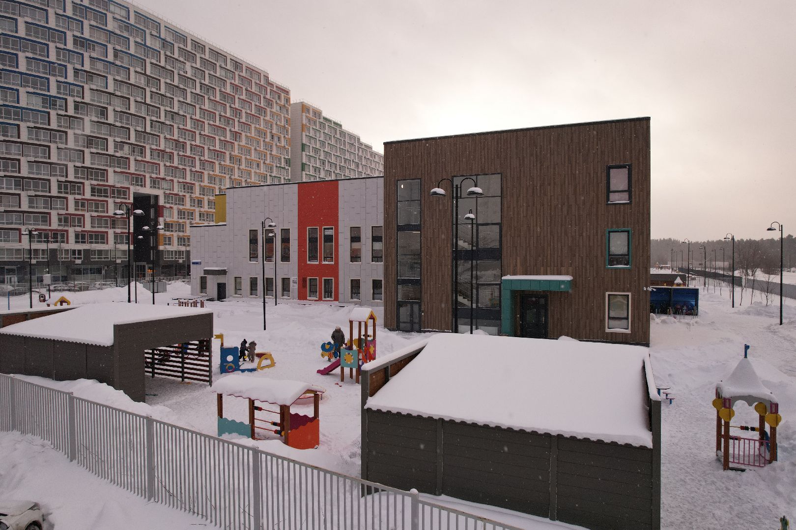 видео с коптера, королёв, детский сад,