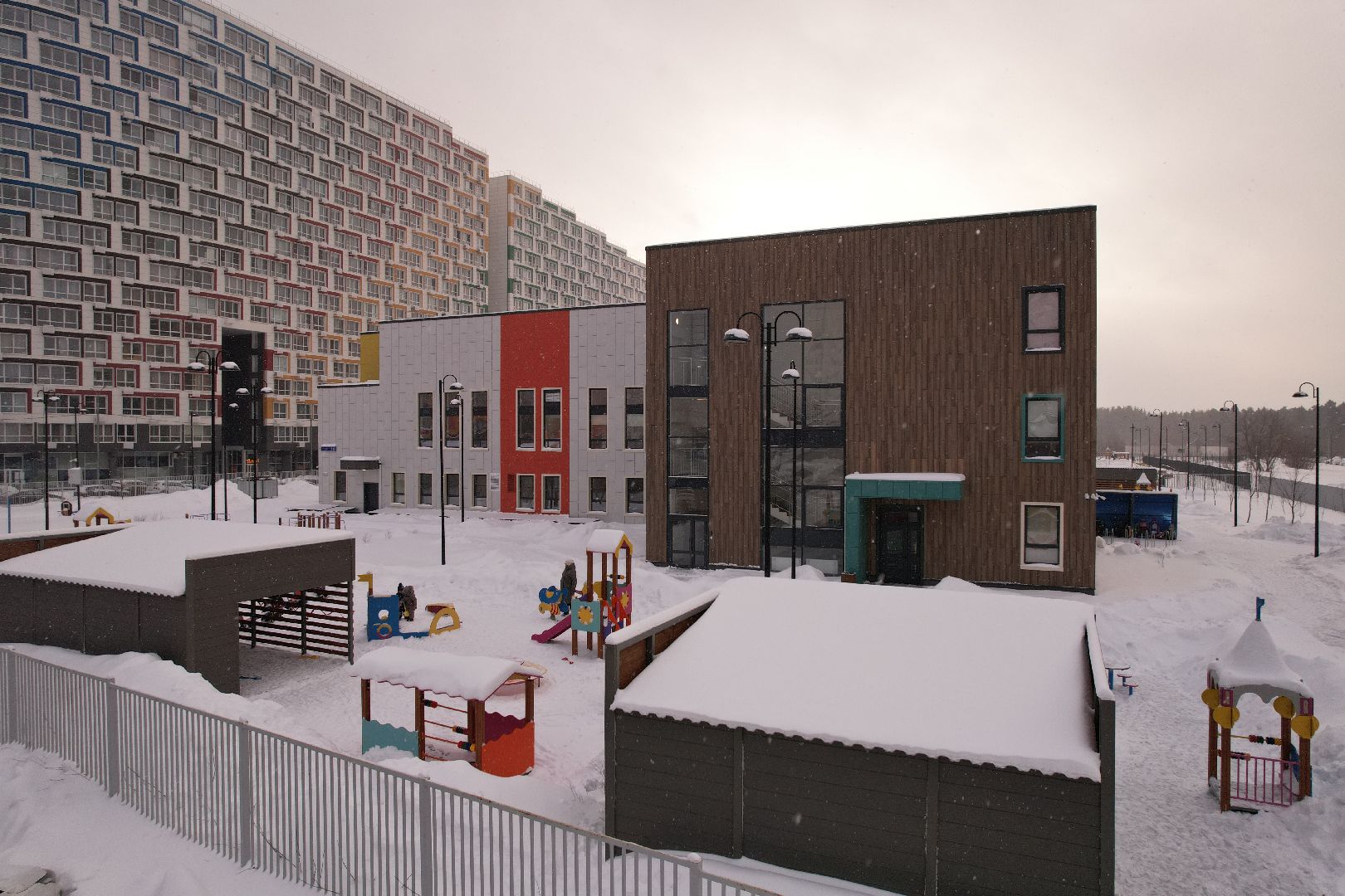 видео с коптера, королёв, детский сад,