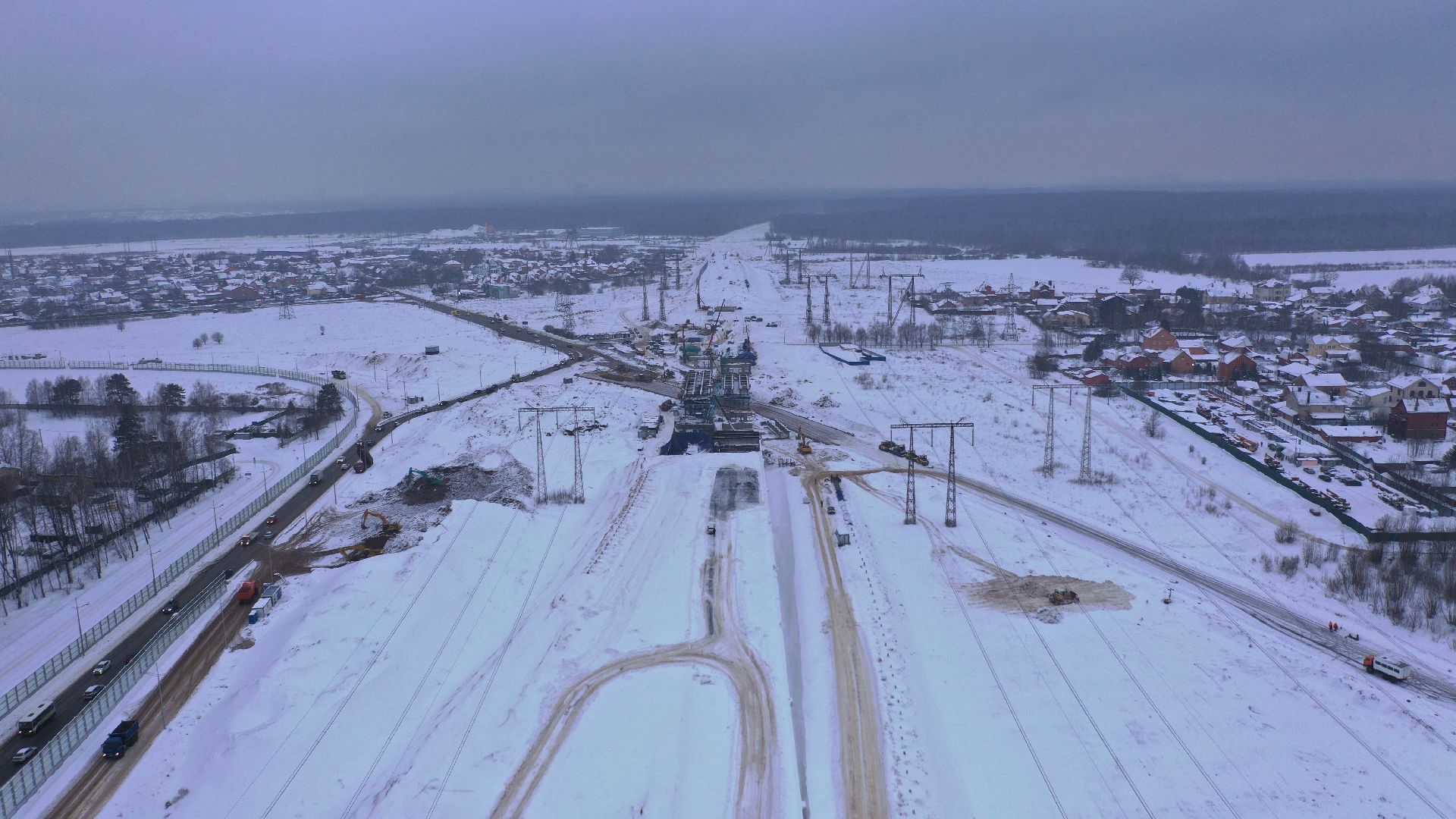 видео с коптера, мытищи, трасса,