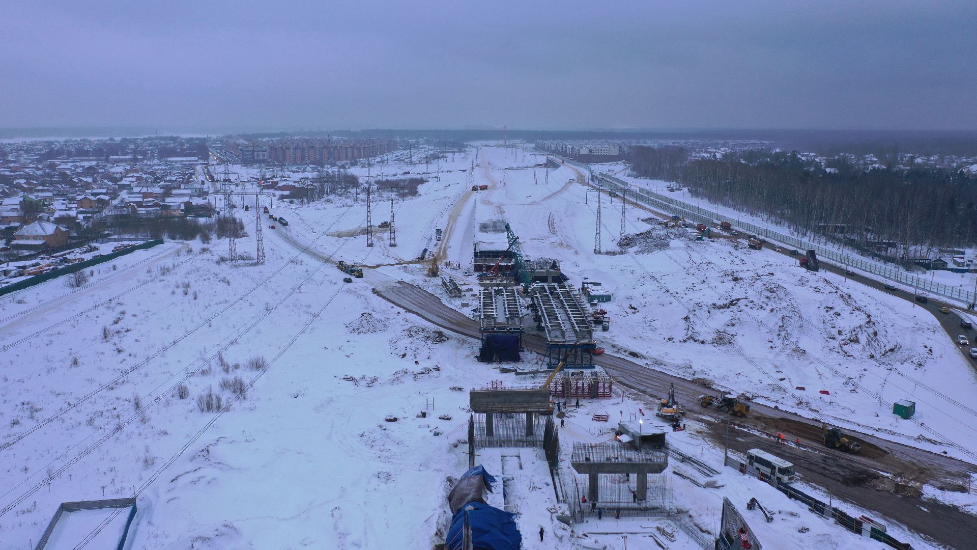 видео с коптера, мытищи, трасса,
