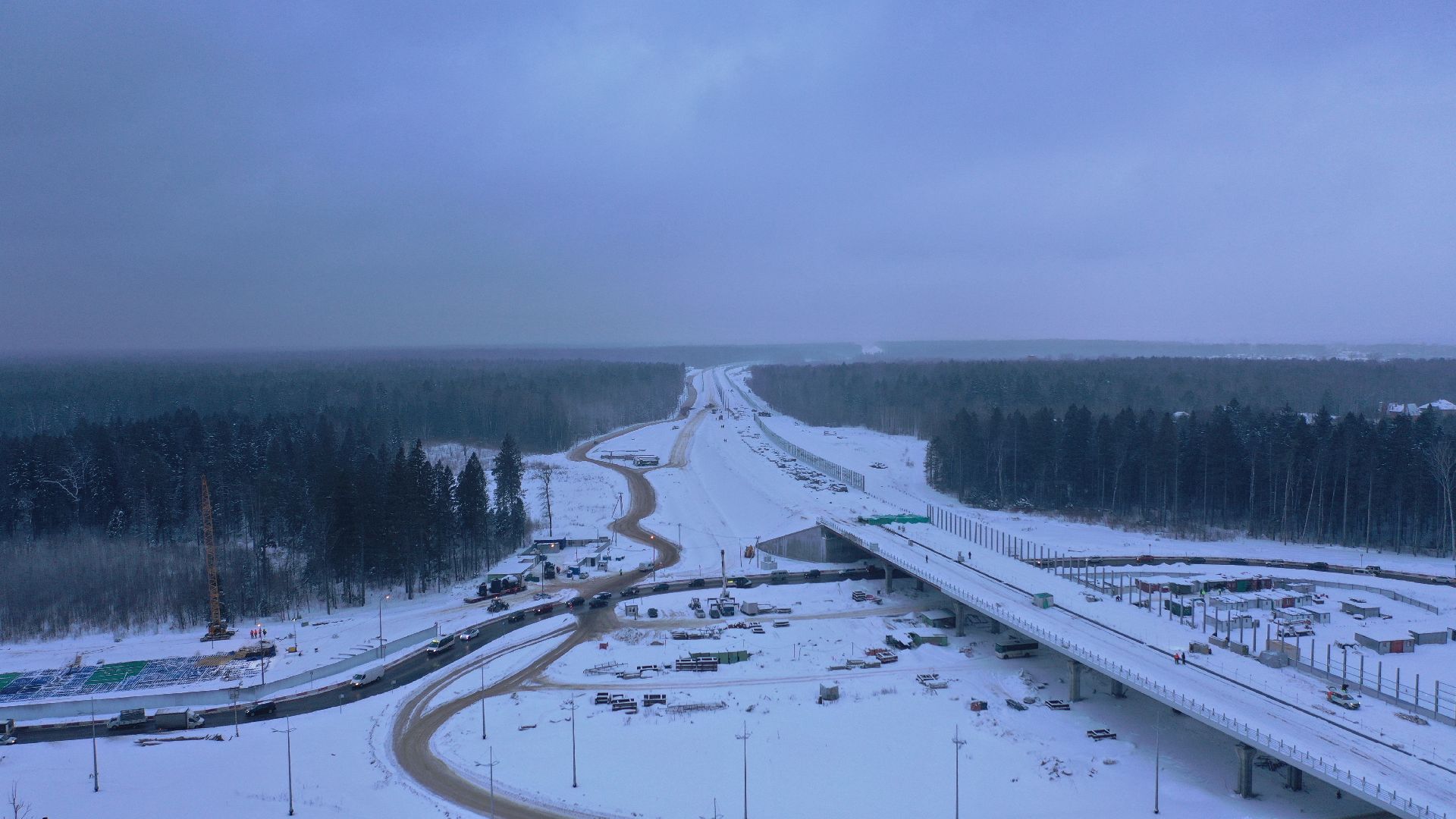 видео с коптера, мытищи, трасса,