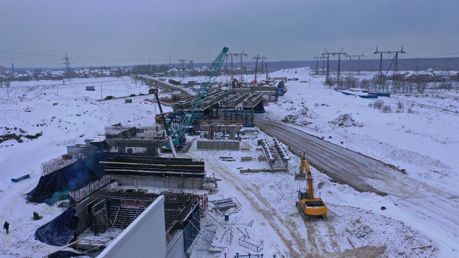 видео с коптера, мытищи, трасса,